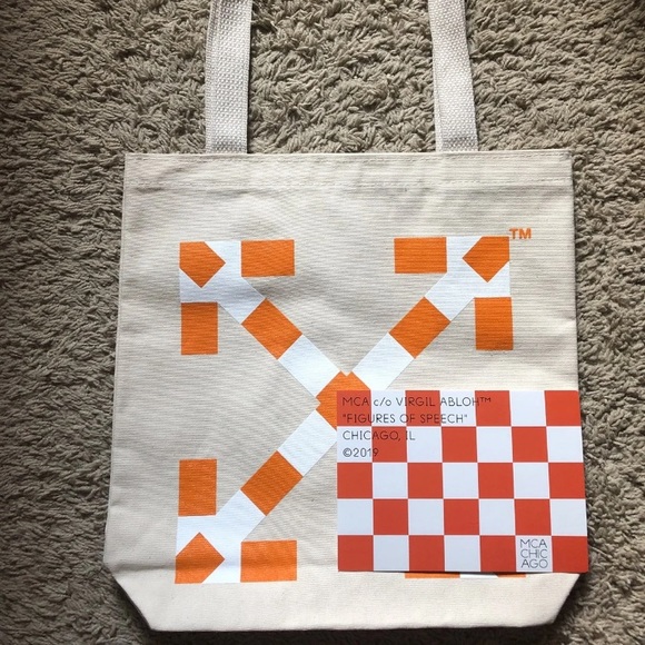 off white mca tote bag